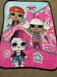 Lol Surprise Girl Fleece Throw Blanket Pink 36" X 52" Soft. Fixed Price $20.00.