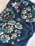 Vera Bradley Fleece Travel Blanket Retired Floral Burst Pattern Blue Background. Fixed Price $36.99.