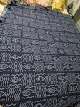 Vintage Coastal 55 X 70 Two Tone Blue Woven Cotton Fish Print Throw Blanket. Fixed Price $39.99.
