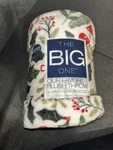 The Big One Christmas Holiday Botanical Holly & Mushroom Fleece Throw Blanket. Fixed Price $26.99.