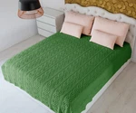 Saol King Size Blanket 100% Merino Wool Cable Knit Throw Warm Green 78" X 92". Fixed Price $191.90.
