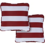 Hanover HANTPSTRP-2 16" Square Striped Patterns And Designs Throw Red. Fixed Price $50.07.
