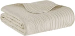 Luxe Quilted Throw Blanket - Damask Stitching Design, Cotton Filled Spread, Ultr. Fixed Price $63.99.