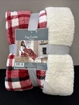 Cozy Cuddler Red White Black Throw 50 X 60 With 14 Pocket For Your Feet. Fixed Price $29.67.