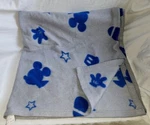 Disney Junior Mickey Mouse Blanket Gray Blue Throw Fleece Star Hands Feet. Fixed Price $54.00.