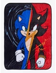 Sonic The Hedgehog 3 & Shadow Split Throw Blanket 45 X 60 New. Fixed Price $45.00.