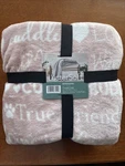 Nwt Berkshire Life Lustersoft Throw Plush Blanket 50 X70 Pale Pink/pet Themed. Fixed Price $18.00.