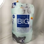 The Big One Aqua Blue Dogs & Penguin Throw 72 X 60 Special Listing For Peste. Fixed Price $17.89.