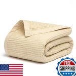 Salt Earth Gots Certified 100 Organic Cotton Throw Blanket 55 X 60 Waffle. Fixed Price $60.92.