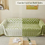 Ultra Soft Chenille Couch Cover W/tassel Reversible Sofa Blanket Protector. Fixed Price $34.99.