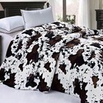 Home Soft Things And Thick Faux Fur Sherpa Backing Bed Blanket Cows Flower. Fixed Price $89.70.