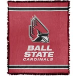 Ball State University Blanket, 50"X60" Primary Logo Woven Cotton Blend Throw. Fixed Price $48.99.