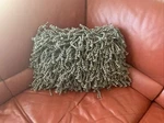 Mina Victory By Nourison Shag Skinny Fugga Decorative Throw Pillow Silver/gray. Fixed Price $29.00.