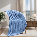 Superior Light Blue Ultra Soft 60" X 70" Fleece Throw. Fixed Price $18.00.