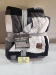 Better Homes & Gardens Black Velvet Plush Sherpa Throw, 50 X 72. Fixed Price $25.00.