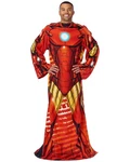 Marvel Avengers Iron Man Throw Adult Silk Touch Blanket With Sleeves 48" X 71". Fixed Price $29.99.
