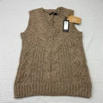 Vero Moda V-neck Sweater Vest Cable Knit Brielle In Fossil Nwt Size Xs. Fixed Price $7.50.