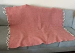 Ikea Ulltisel Throw Pink/white Mix Wool 42 X54 Rope Fringe. Fixed Price $21.00.