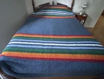 Pendleton Blanket 68" X 90" Grand Canyon Blue Orange Sherpa Fleece Plush Twin. Fixed Price $65.00.