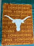 Texas Longhorns Fleece Blanket Throw Brown Gold White 62X46" Lightweight Logo. Fixed Price $12.99.