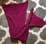 Purple Pink Knit Mermaid Tail Blanket Acrylic Polyester Kids Teens Bedroom. Fixed Price $18.79.