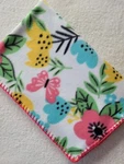New Fleece Bright Floral Print Baby Blanket W/crochet Edge Approx 30" 36". Fixed Price $12.00.