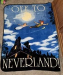 Disney Peter Pan Wendy Off To Neverland Fleece Throw Blanket 55X45 Htf. Fixed Price $39.99.