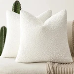 Foindtower Pack Of 2, 20 Inch, Decorative Textured Boucle Throw Pillow C.... Fixed Price $31.19.