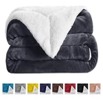 Sherpa Fleece Large Bed Sofa Reversible Blankets Throws Twin Queen Size. Fixed Price $14.39.