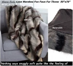 Fur Designer Adrienne Reversible Marabou Fox Faux Throw Blanket Mfrp $179. Fixed Price $79.95.