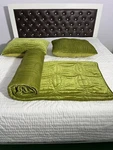 Olive Green Velvet Quilt King Blanket Comforter Queen Bedding Set. Fixed Price $65.00.
