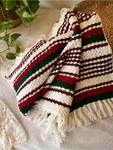 Vintage Handmade Crochet Christmas Afghan Throw Blanket Red Green White. Fixed Price $45.97.