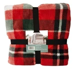 Berkshire Plush Throw Blanket Red Green White Plaid 50 X 70 Christmas. Fixed Price $18.00.
