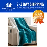 Electric Heated Throw Blanket - Soft Teal Sherpa, 50X60, Safe & Cozy Comfort. Fixed Price $58.59.