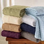 All-season Basket Weave Blanket, 100% Cotton Lightweight, Medium Warmth Blankets. Fixed Price $64.00.