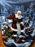 The Northwest Group Warm Wishes Santa Deer Christmas Blanket 50X60 Polyester. Fixed Price $19.00.