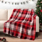 Christmas Blanket Plaid Checkered Holiday Theme Print Throw Fleece Sofa Couch. Fixed Price $22.99.
