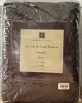 Concierge Collection Brown Soft & Cozy Queen Size Blanket Brand New. Fixed Price $21.00.