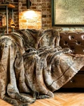 Happycare Textiles Luxury Tipped Faux Fur Throw, 60" 80" - Brown. Fixed Price $79.99.