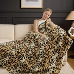 Luxury Faux Fur Throw Blanket Leopard Print, Non Shedding Double Sided Sherpa.... Fixed Price $45.39.