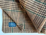 Euc! Rare Ralph Lauren Switzerland *queen Wool Bed Blanket Tan Green Houndstooth. Fixed Price $499.95.