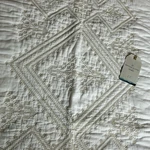 Artisan Luxe Home Decorative Cream Throw Blanket Quilted Embroidered 50 X60. Fixed Price $28.92.