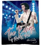 New Blue Elvis Presley Plush Fleece Throw Gift Blanket Singing On Stage The King. Fixed Price $24.90.