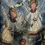 Vintage Crown Crafts Blanket Tapestry Throw 42 X64 Christmas Angels Made Usa. Fixed Price $29.95.