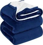 Utopia Bedding Sherpa Blanket King Size Navy 480GSM Plush Fleece. Fixed Price $35.59.