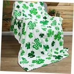 Christmas Throw Blanket Green Lucky Clovers And Shamrocks Classic Style. Fixed Price $24.27.