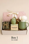 Cozy Blanket Gift Set Relaxation Spa Box With Candle & Handmade Soap. Fixed Price $43.99.