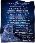 Tgruihm To My Blanket From Mom Lion For Daughter.... Fixed Price $31.99.