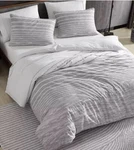 Kenneth Cole Abstract Stripe King Duvet Cover 3PC Set Grey. Fixed Price $50.00.