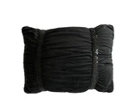 Mainstays Decorative Black Soft Velvet Throw Pillow, 16X14 Euc. Fixed Price $12.00.